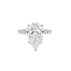 GIA 5.02ct L/SI1 Pear Cut Diamond Solitaire set in Platinum with Diamond Shoulders