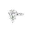 GIA 5.02ct L/SI1 Pear Cut Diamond Solitaire set in Platinum with Diamond Shoulders