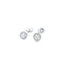 0.35ct H/SI Diamond Stud Halo Earrings Set In 18ct White Gold