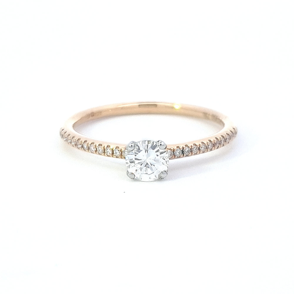 0.31ct Diamond Ring with Diamond Shoulders