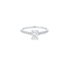 GIA 0.50ct G/SI1 Radiant Cut Diamond Solitaire with Diamond Shoulders set in Platinum