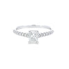 GIA 0.50ct G/SI1 Radiant Cut Diamond Solitaire with Diamond Shoulders set in Platinum