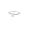 GIA 0.50ct G/SI1 Radiant Cut Diamond Solitaire with Diamond Shoulders set in Platinum