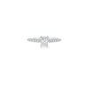 GIA 0.50ct G/SI1 Radiant Cut Diamond Solitaire with Diamond Shoulders set in Platinum