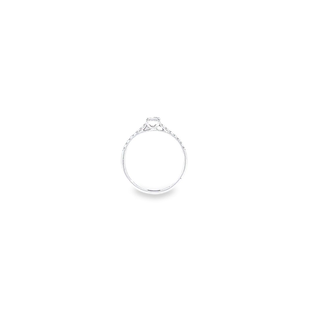 GIA 0.50ct G/SI1 Radiant Cut Diamond Solitaire with Diamond Shoulders set in Platinum