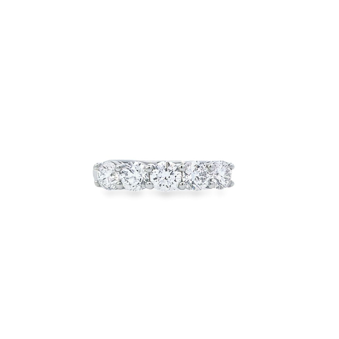 GIA E/SI 1.50ct 5 Stone Diamond Ring set in Platinum