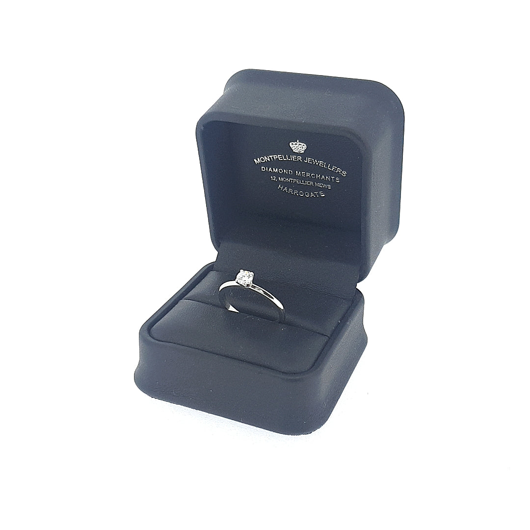 GIA 0.30ct D Colour VS2 Clarity 4 Claw Diamond Solitaire Engagement Ring set in Platinum - Montpellier Jewellers