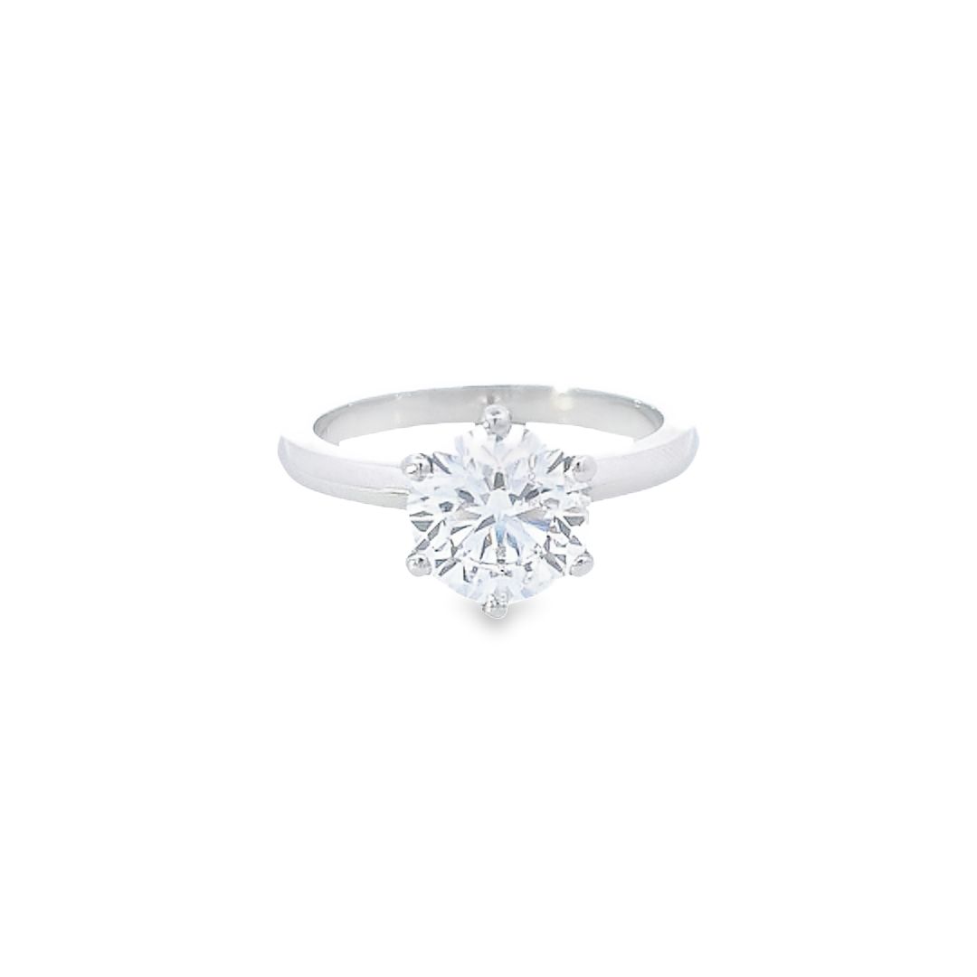 IGI 2.01ct F /SI2 LAB Diamond Solitaire Set In Platinum
