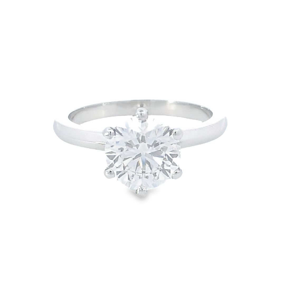 IGI 2.01ct F /SI2 LAB Diamond Solitaire Set In Platinum