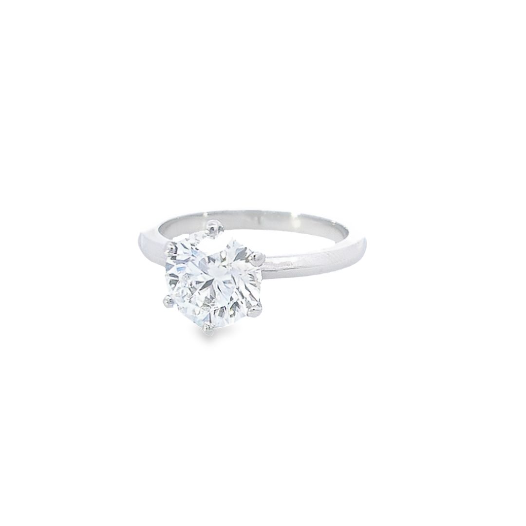 IGI 2.01ct F /SI2 LAB Diamond Solitaire Set In Platinum