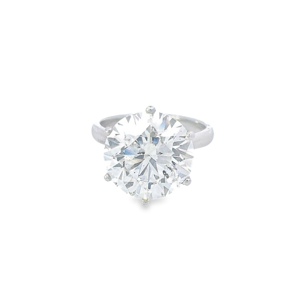 HRD 8.66ct K/SI Round Brilliant Cut Diamond Solitaire Set in Platinum