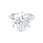 HRD 8.66ct K/SI Round Brilliant Cut Diamond Solitaire Set in Platinum