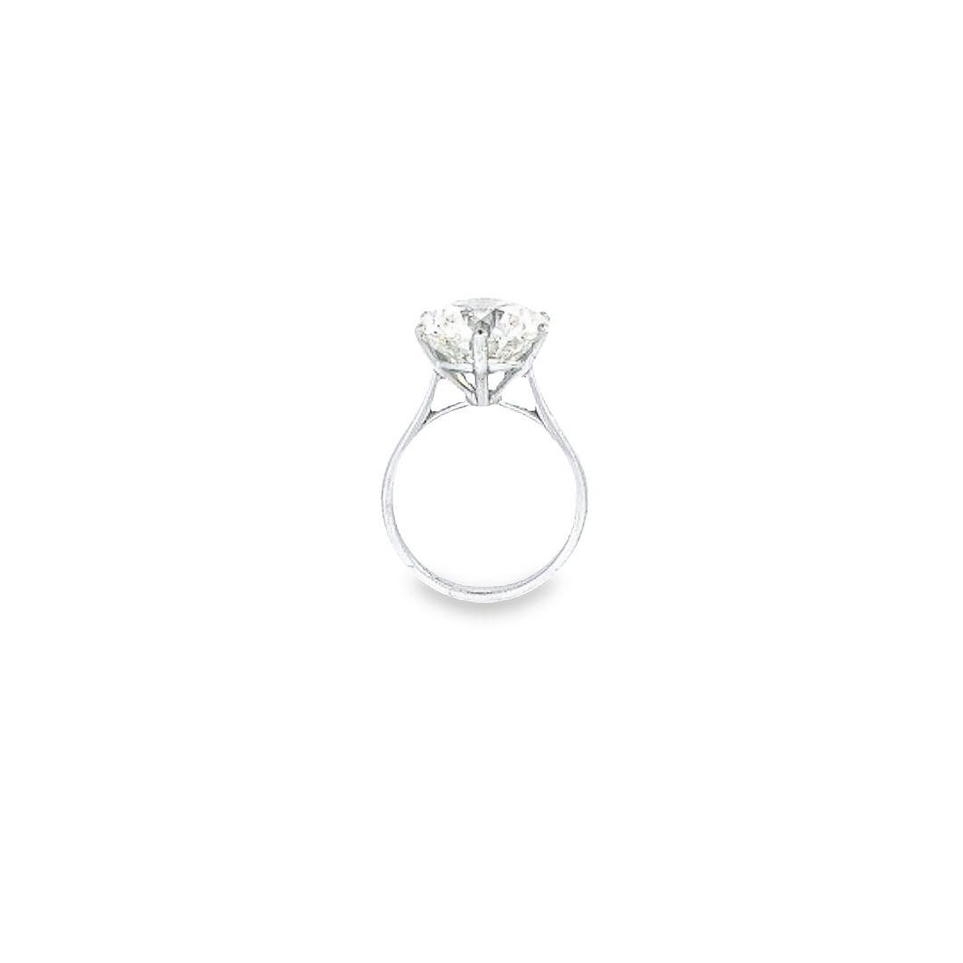 HRD 8.66ct K/SI Round Brilliant Cut Diamond Solitaire Set in Platinum - Montpellier Jewellers