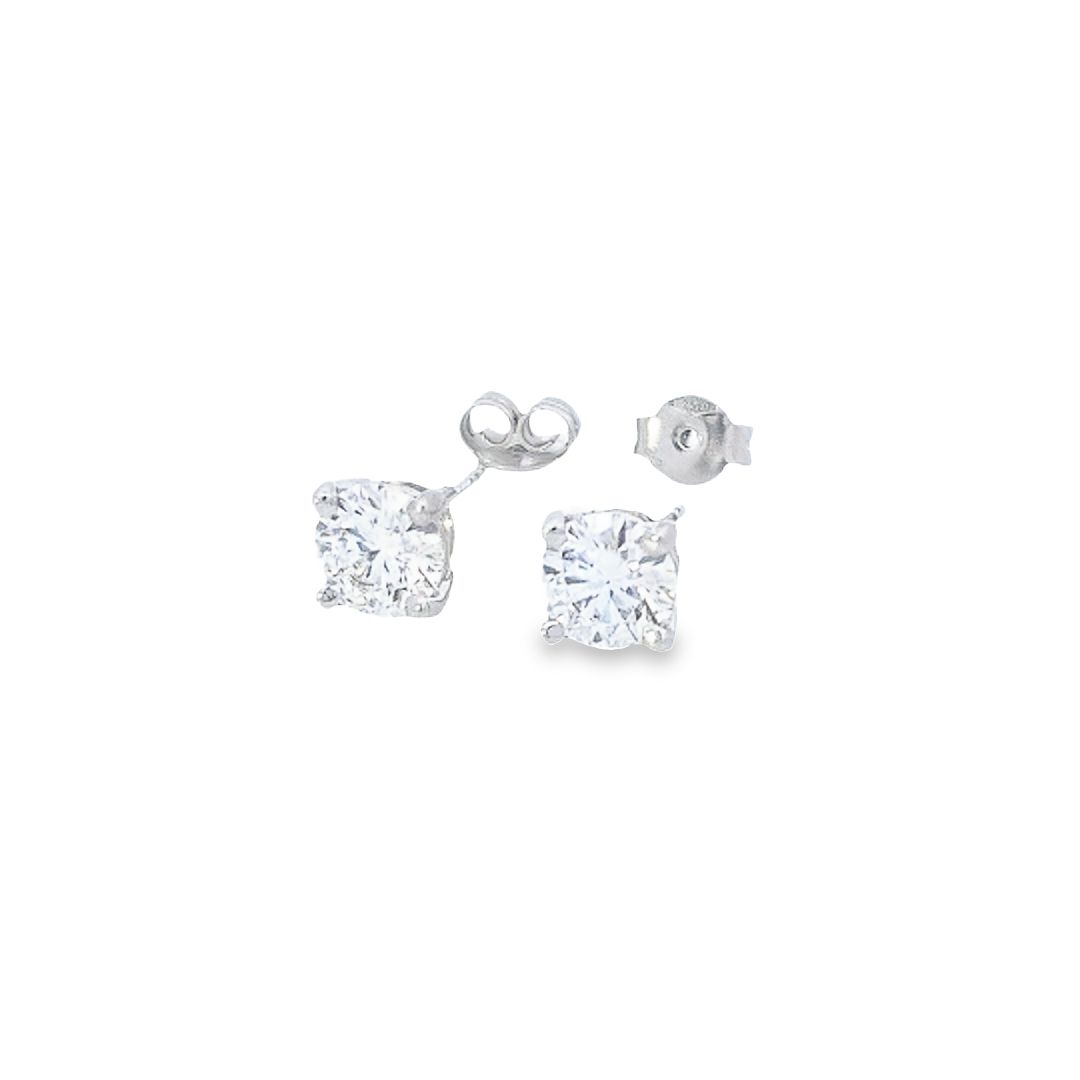 IGI 2.00ct D/VS2 LAB Diamond Stud Earrings Set In 18ct White Gold