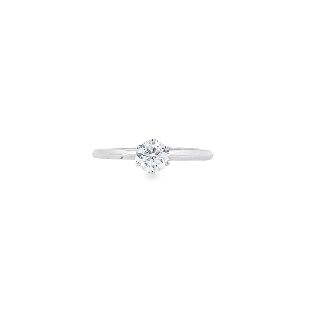 GIA 0.50ct D Colour VS2 Clarity 6 Claw Diamond Solitaire Engagement Ring set in Platinum