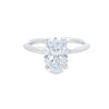 IGI 2.02ct E /SI1 LAB Diamond Oval Shape Solitaire Set In Platinum