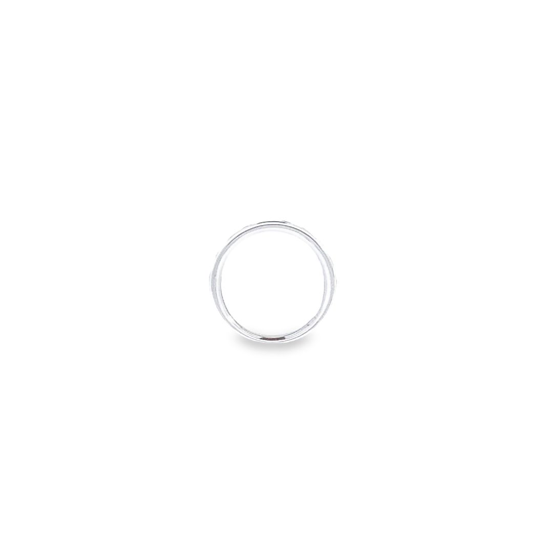 Diamond & Sapphire Grain Set Half Eternity Ring Set in 18ct White Gold