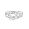 3 Row 18ct White Gold Diamond Bubble Ring