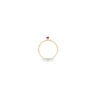 Ruby & Diamond Shoulders Ring Set in 18ct Yellow Gold
