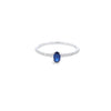 Sapphire & Diamond Shoulders Ring Set in 18ct White Gold