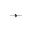 Sapphire & Diamond Shoulders Ring Set in 18ct White Gold