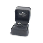Sapphire & Diamond Shoulders Ring Set in 18ct White Gold