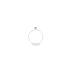 Sapphire & Diamond Shoulders Ring Set in 18ct White Gold
