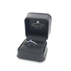 Sapphire & Diamond Shoulders Ring Set in 18ct White Gold