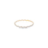 Diamond Micro Set in 18ct Yellow Gold Wavy Half Eternity Ring