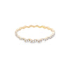 Diamond Micro Set in 18ct Yellow Gold Wavy Half Eternity Ring