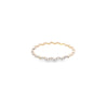 Diamond Micro Set in 18ct Yellow Gold Wavy Half Eternity Ring