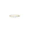 Diamond Micro Set in 18ct Yellow Gold Wavy Half Eternity Ring