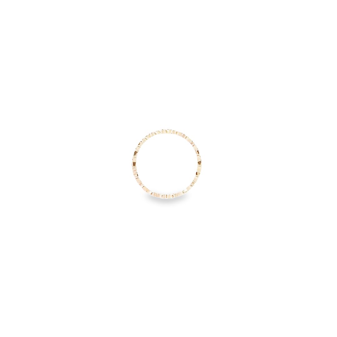 Diamond Micro Set in 18ct Yellow Gold Wavy Half Eternity Ring