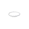 Diamond Micro Set in Platinum Wavy Half Eternity Ring