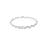 Diamond Micro Set in Platinum Wavy Half Eternity Ring