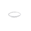 Diamond Micro Set in Platinum Wavy Half Eternity Ring