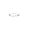 Diamond Micro Set in Platinum Wavy Half Eternity Ring