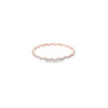 Diamond Micro Set in 18ct Rose Gold Wavy Half Eternity Ring