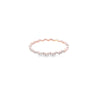 Diamond Micro Set in 18ct Rose Gold Wavy Half Eternity Ring