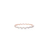 Diamond Micro Set in 18ct Rose Gold Wavy Half Eternity Ring