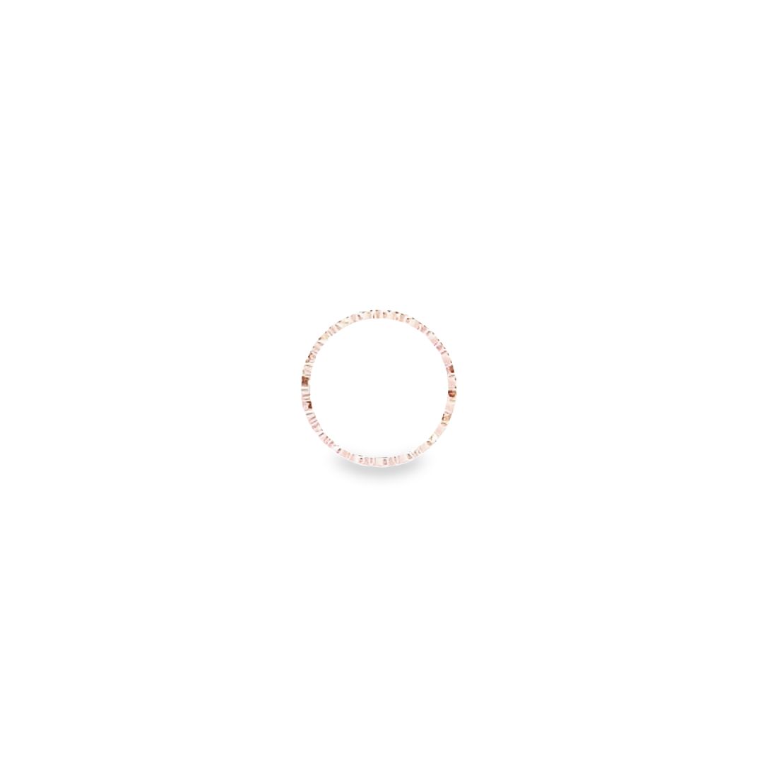 Diamond Micro Set in 18ct Rose Gold Wavy Half Eternity Ring