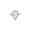 IGI 2.02ct F/SI1 LAB Diamond Halo Ring Set in Platinum