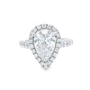 IGI 2.02ct F/SI1 LAB Diamond Halo Ring Set in Platinum