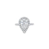 IGI 2.02ct F/SI1 LAB Diamond Halo Ring Set in Platinum