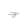 GIA 0.50ct D/SI1 Oval Cut Diamond Halo Ring set in Platinum