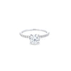 IGI 1.00ct D/VS1 LAB Diamond Ring with Diamond Shoulders Set In Platinum