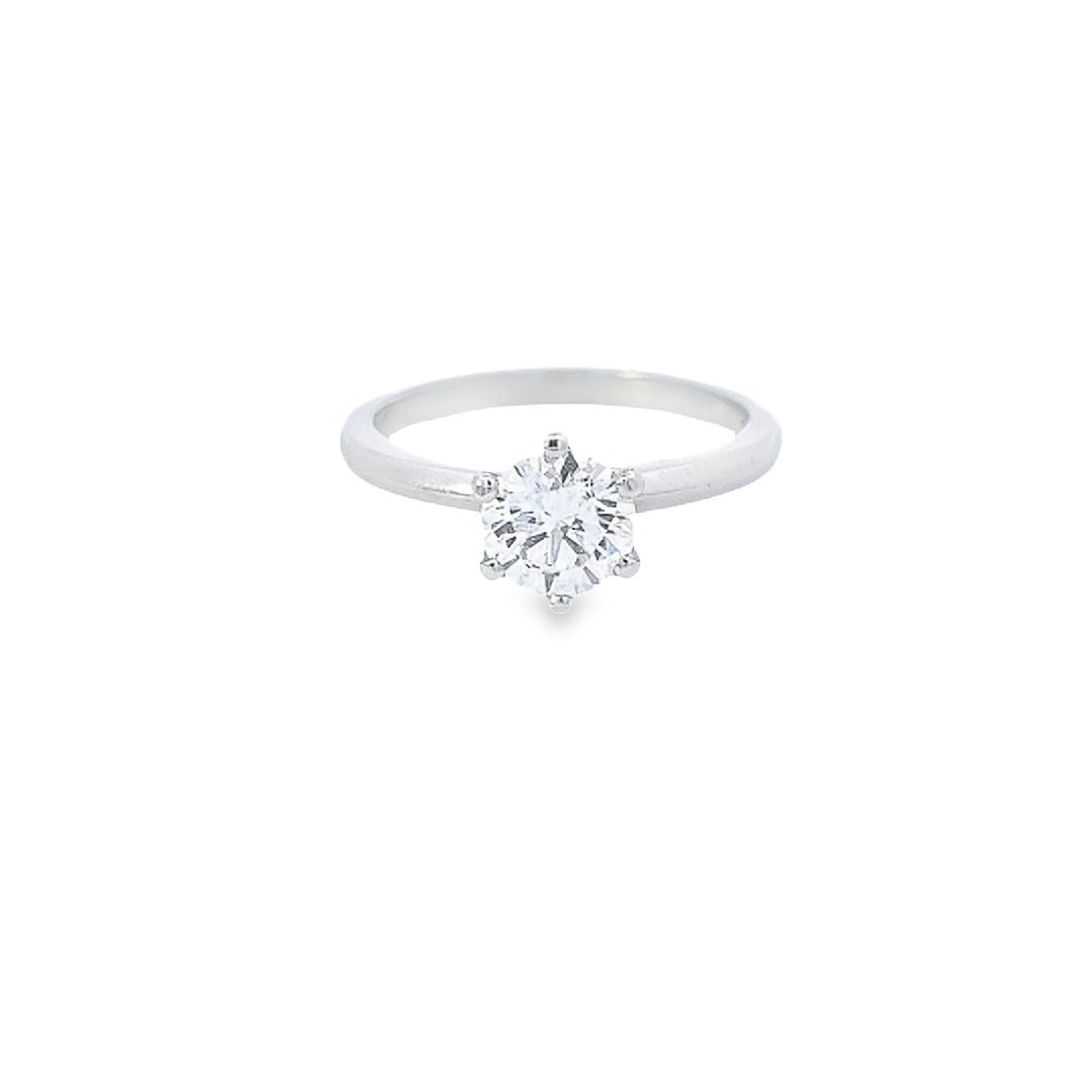 GIA 1.00ct D/SI1 Round Brilliant Cut Diamond Solitaire set in Platinum