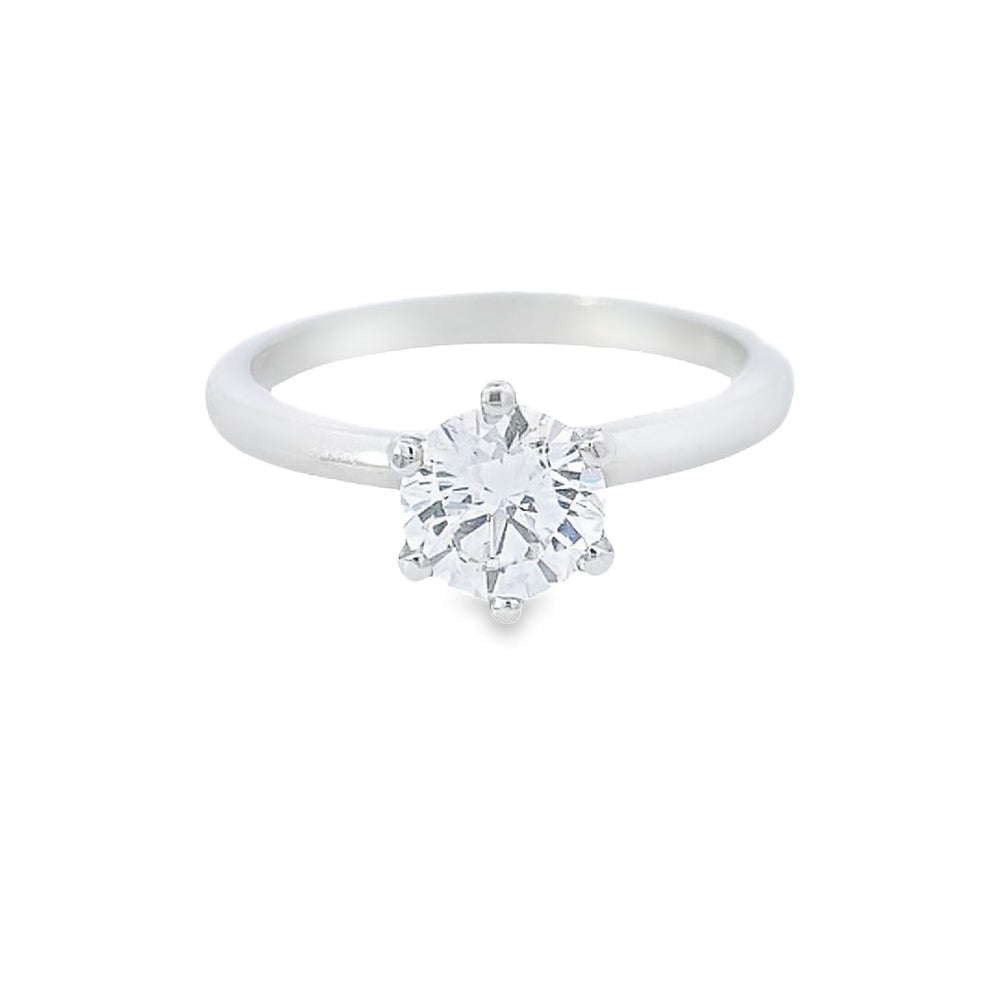 GIA 1.00ct D/SI1 Round Brilliant Cut Diamond Solitaire set in Platinum