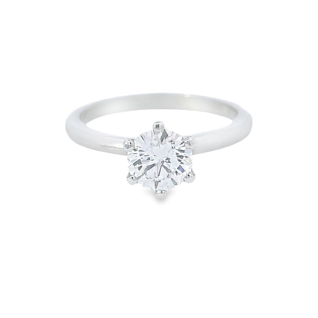 GIA 1.00ct D/SI1 Round Brilliant Cut Diamond Solitaire set in Platinum
