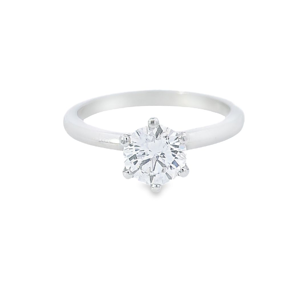 GIA 1.00ct D/SI1 Round Brilliant Cut Diamond Solitaire set in Platinum